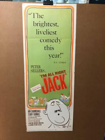 Original insert poster for the Peter Sellers comedy I'M ALL RIGHT JACK