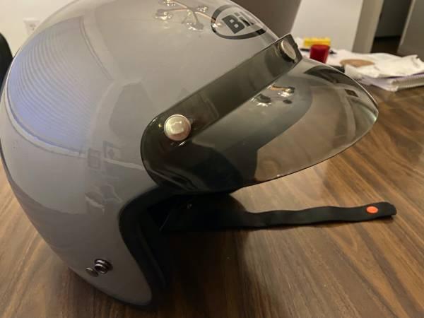 Super Cool BILT 3/4 Helmet with smoked plexi visor.  Like New