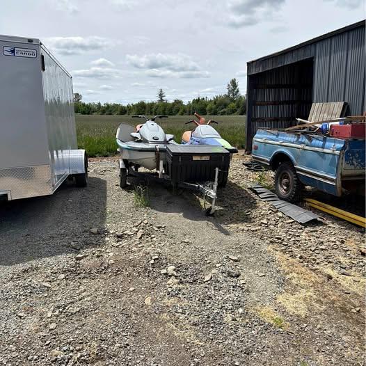 Two place jet ski trailer