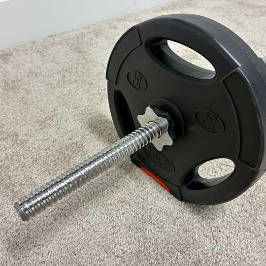 Standard Barbell with 10 lb Tri-Grip Plates & Spinlock Collars