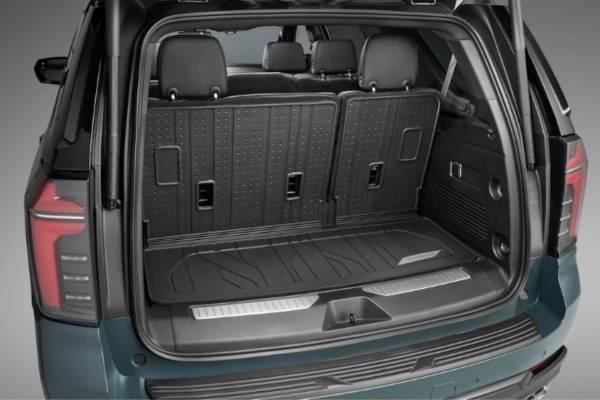 2021-2025 Chevrolet Tahoe Integrated Cargo Liner 85783755 Black w/ Chevy Script