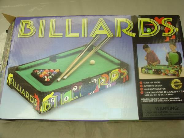 Mini Table Top Pool Table Billiards W/BOX NICE GIFT!