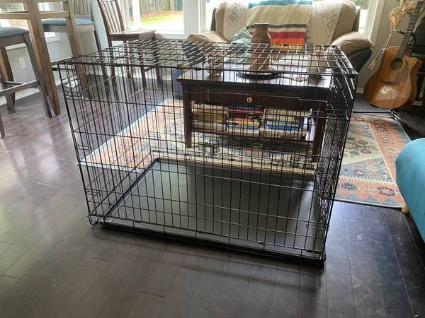 MidWest Large Size Double Door Collapsible Wire Dog Crate, 42 inch