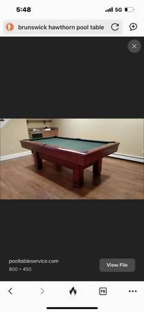Restored 8 ft Brunswick Hawthorn Pool Table - delivered/setup/ level