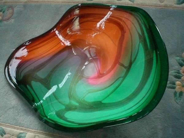 art glass wall plate