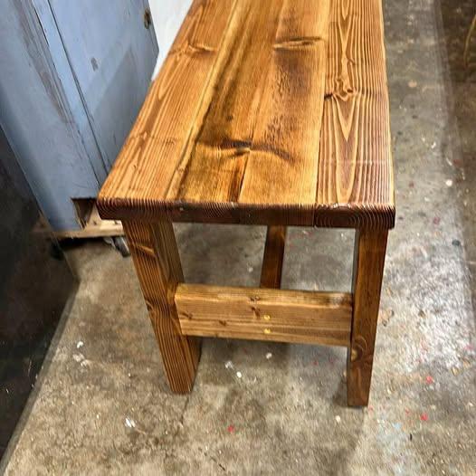 Handmade Rustic Wooden Bench