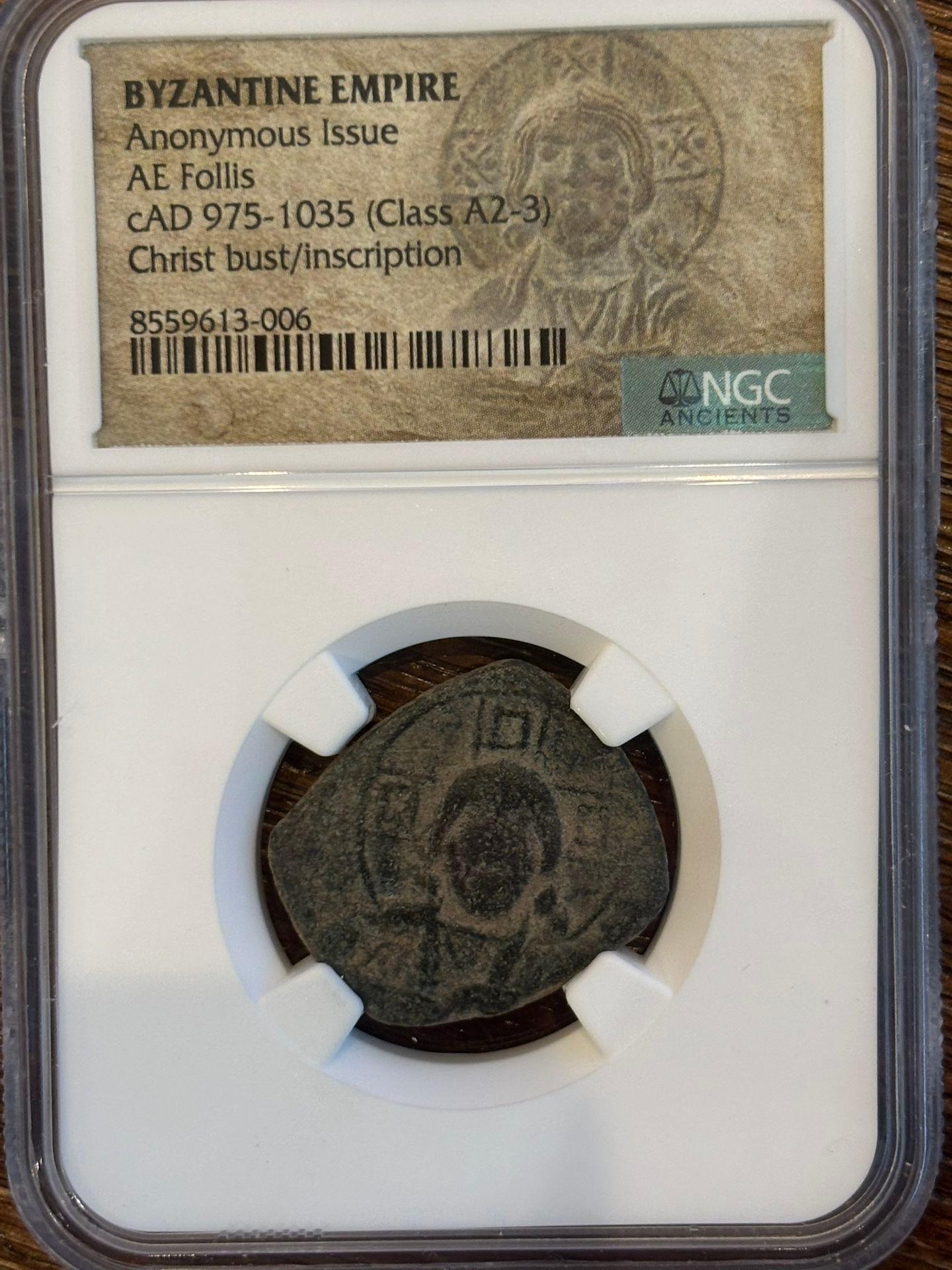 Ancient Byzantine Coin (1000+ yrs old) NGC Certified