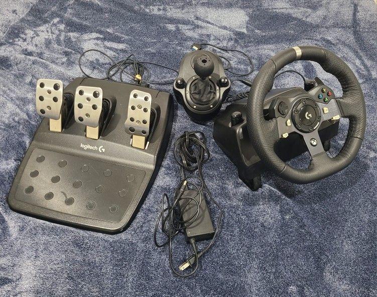 Logitech G920 Driving Force Racing Wheel W/ Pedals & Shifter