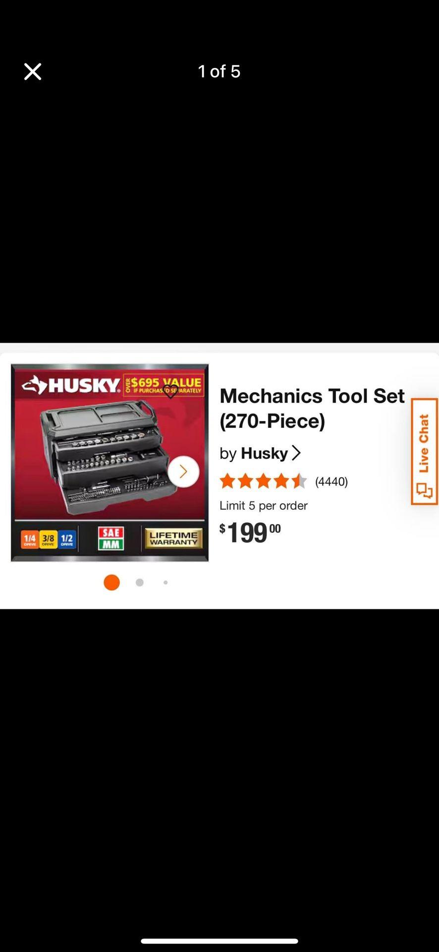 Mechanic Tool Box (Husky) 270 Pieces Brand New