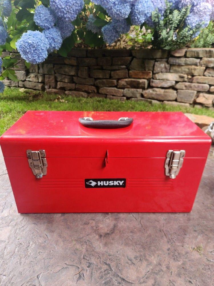 Red Metal Husky Tool Box